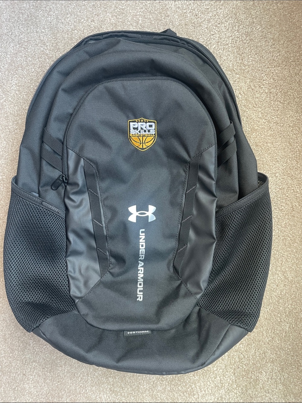 Under Armour Black Backpack with Pro Skills Basketball Emblem